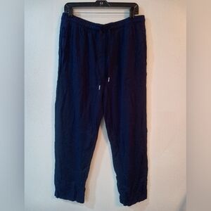 COOFANDY Men's Open Bottom Sweatpants, Casual Yoga Pants Large Navy Blue